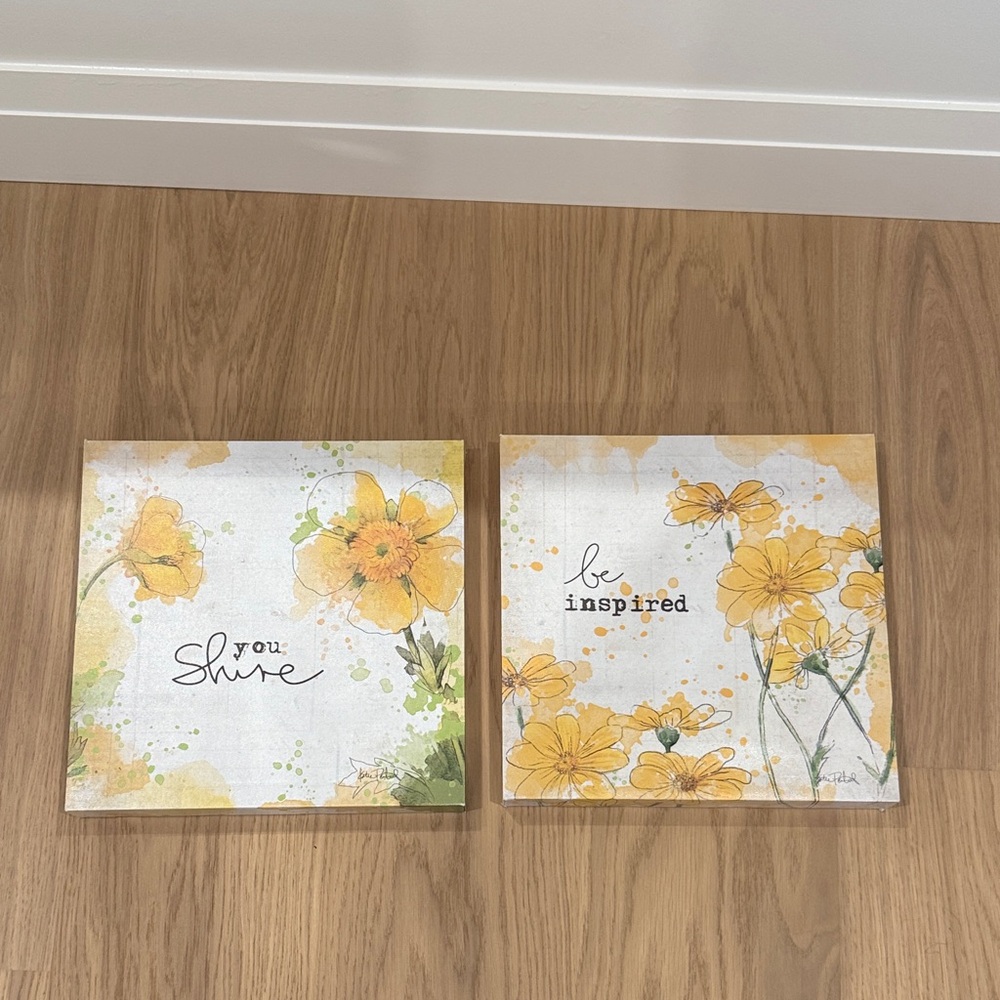 Floral Inspiration Art Prints - Yellow and Green